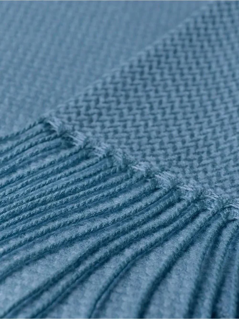 Soft Spa Blue Knit Throw Blanket